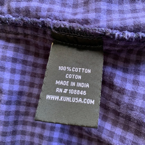 Kuhl Flannel Indigo Plaid Size Large - Picture 6 of 9